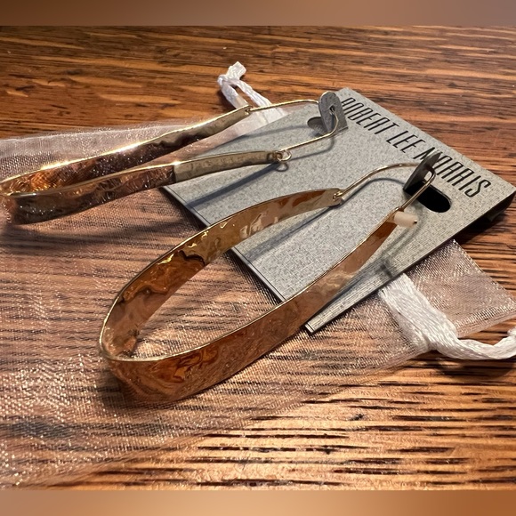 Robert Lee Morris Gold Geometric Earrings - Picture 5 of 5